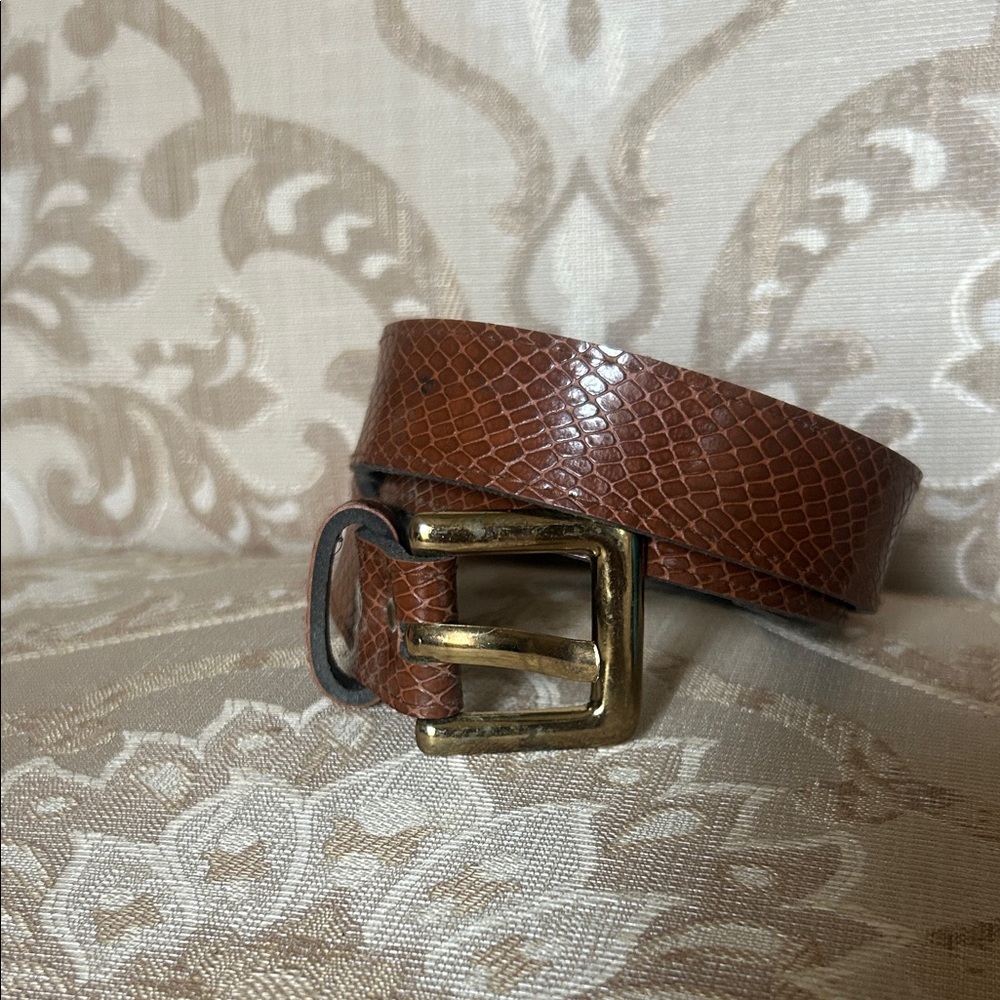 Brown Snake Skin Belt